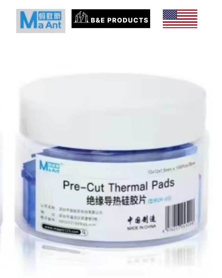 MaAnt 100pcs Thermal Silicone Pad Heat Dispersions Phone CPU Motherboard BLUE