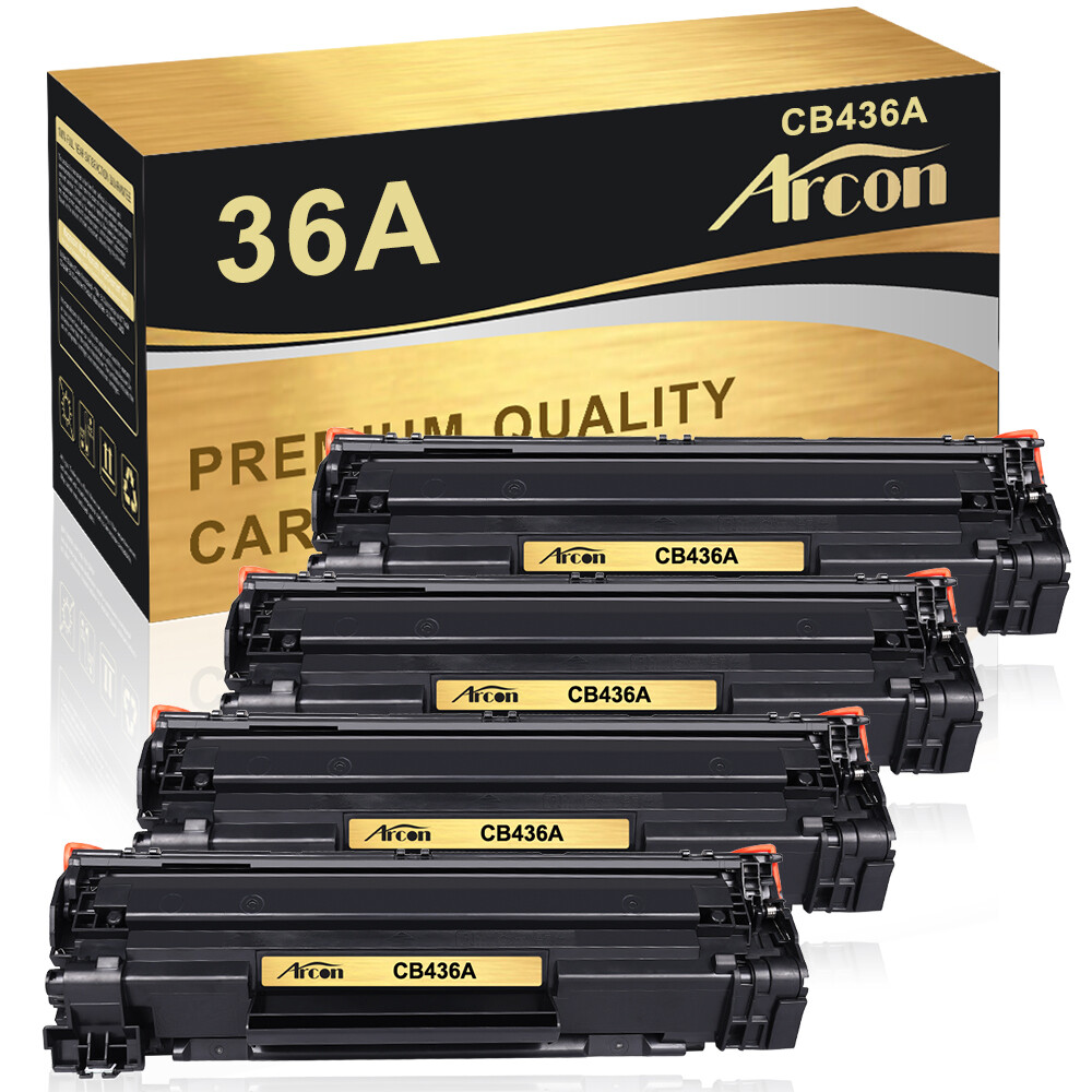 4PK CB436A 36A Toner Compatible With HP LaserJet Pro P1505 P1505n M1522nf M1522n