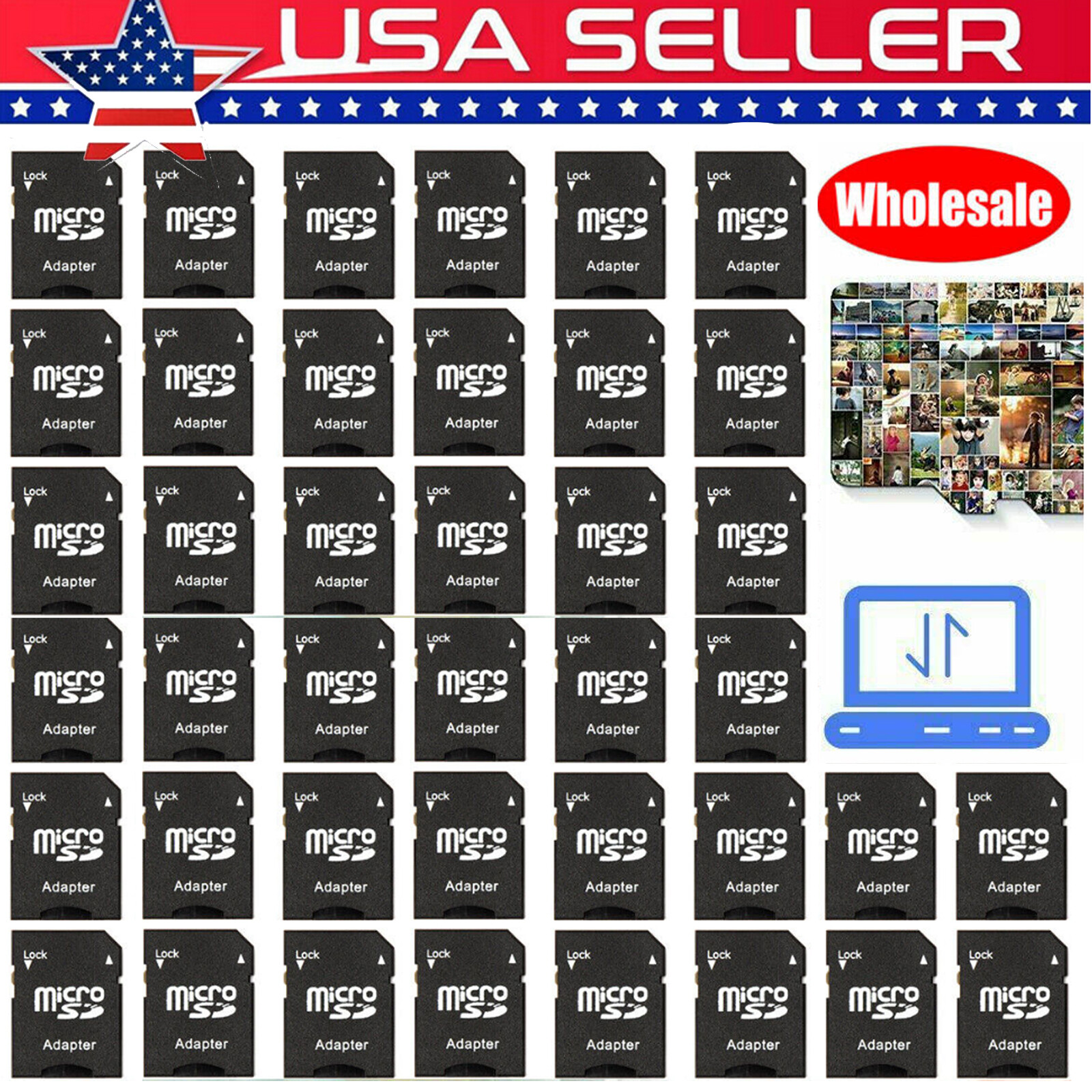 Lot Micro SD Adapter TransFlash TF To SD SDHC Memory Card Adapter Converter US