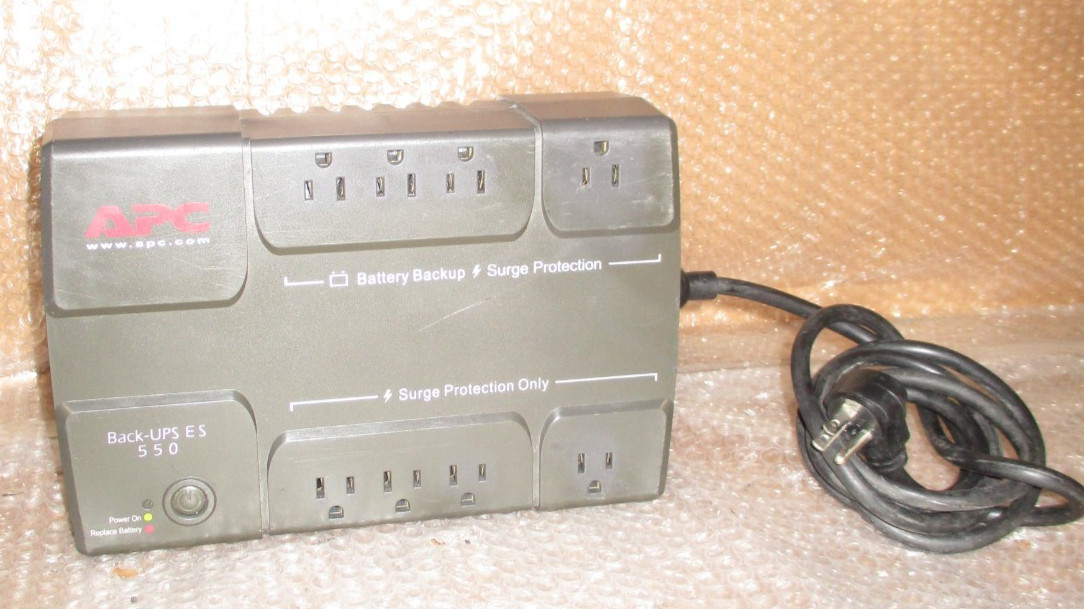 APC Back-UPS ES 550 BE550R 8-Outlet Backup Surge Protection | No Batteries