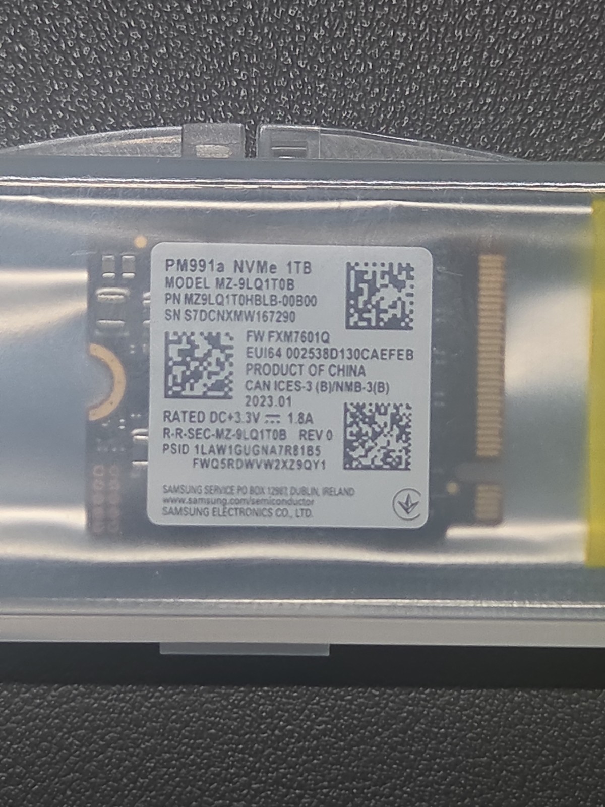 NEW SAMSUNG PM991A M.2 2230 SSD 1TB NVMe PCIe For Microsoft Surface Pro X Pro 7+