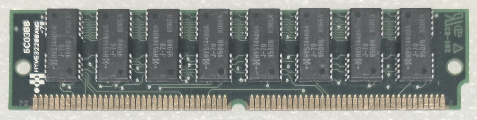 Hyundai Hyundai 8MB FPM 60ns 72pin SIMM Memory HYM5322AMG-7