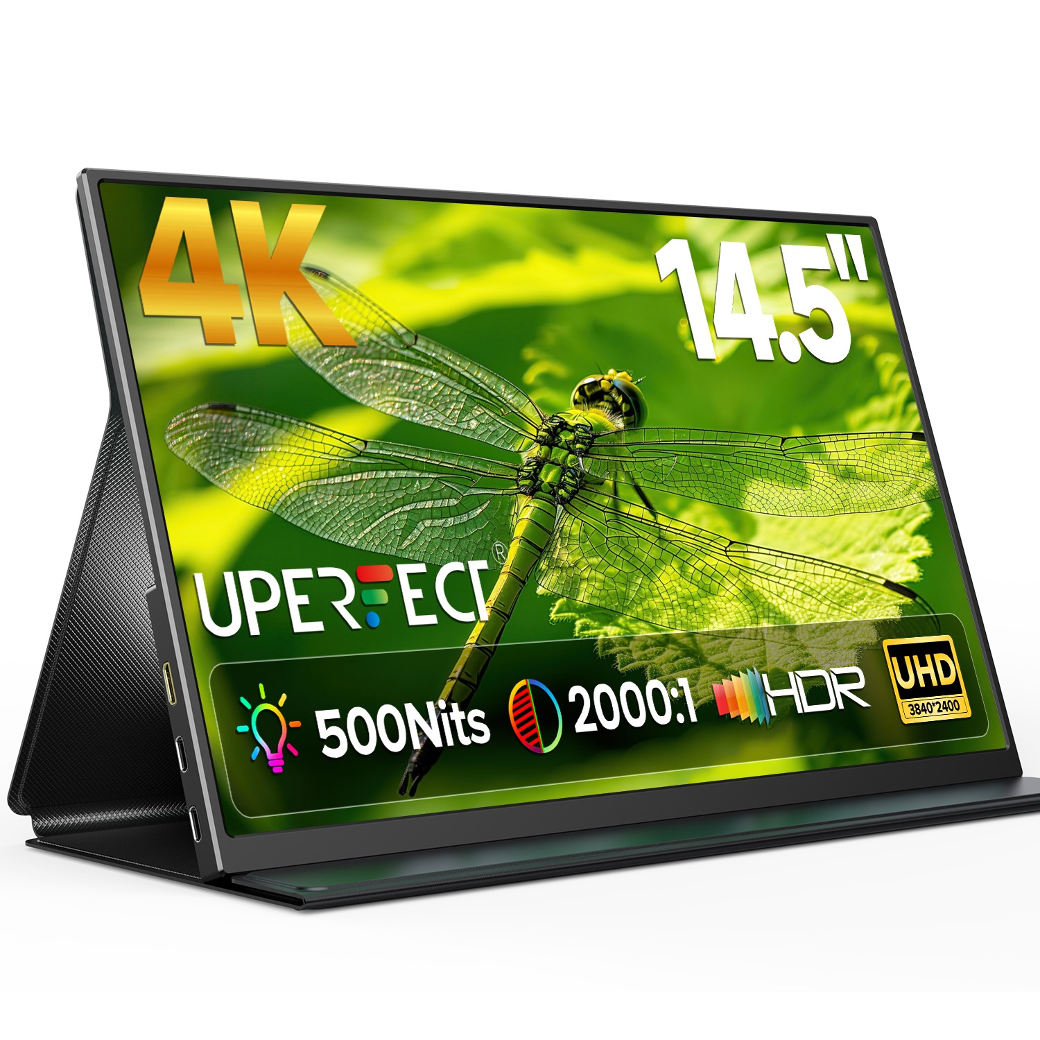 14.5" 4K Portable Monitor Gaming Monitor 3840x2400 USB C HDMI Screen for PS Xbox