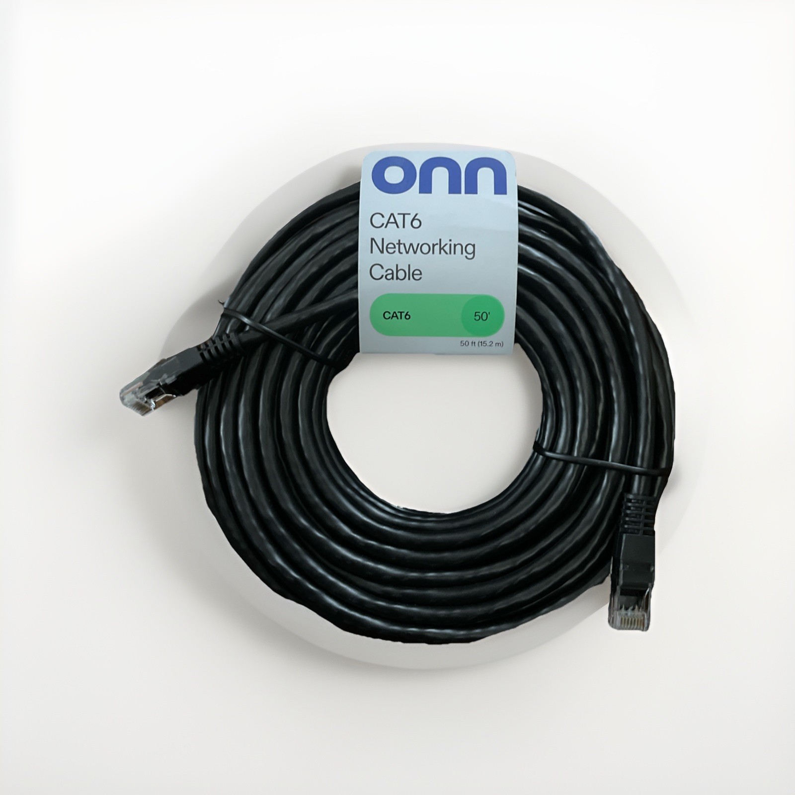 Onn 50' foot Cat6 Networking Ethernet Patch Cable RJ45. 1 Gbps. Transfer Rate