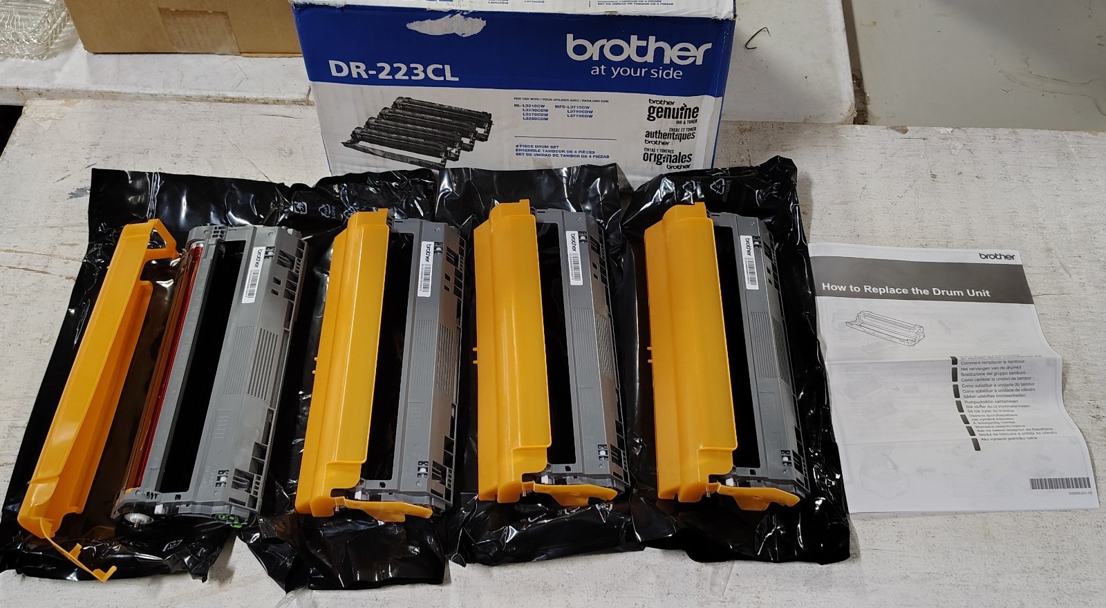 Brother Genuine Drum Units, DR223CL, 4 Pack
