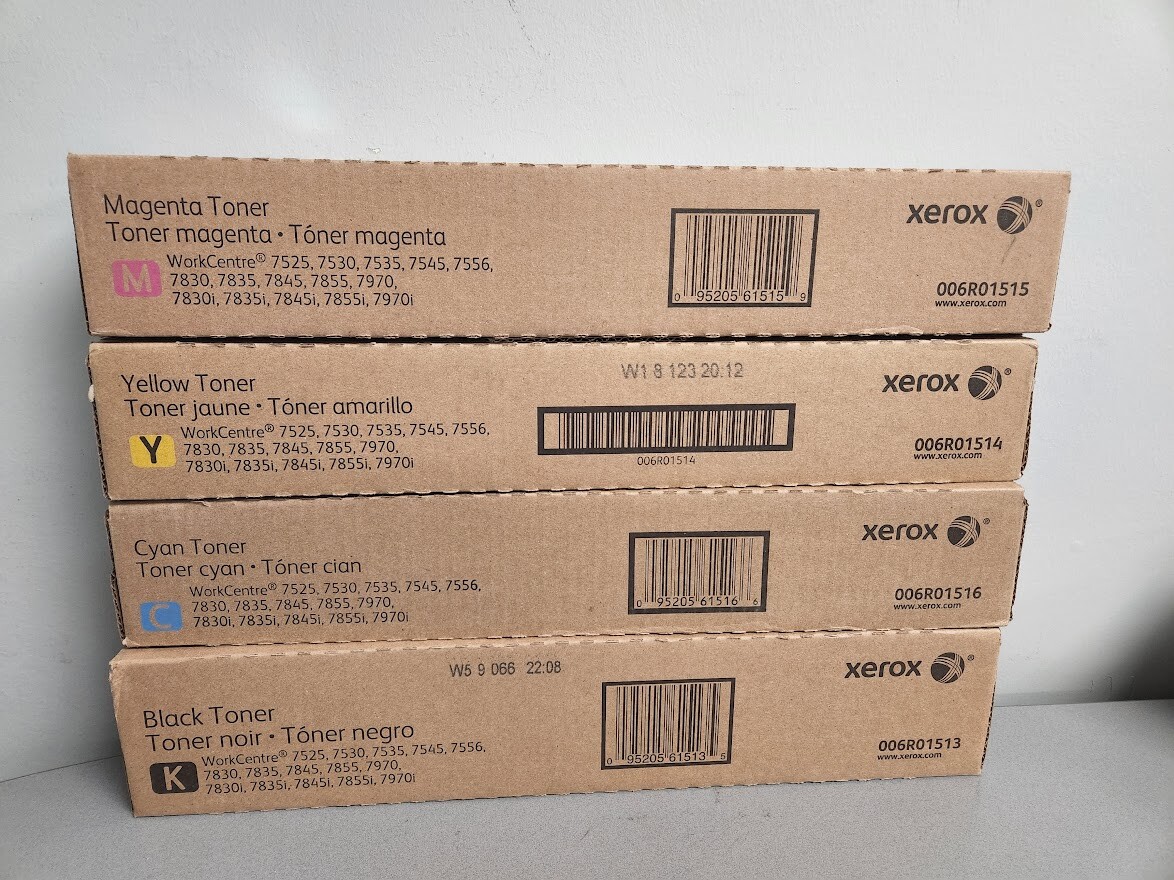 Xerox WorkCentre 7830 / 7556 / 7855  Toner Set CMYK