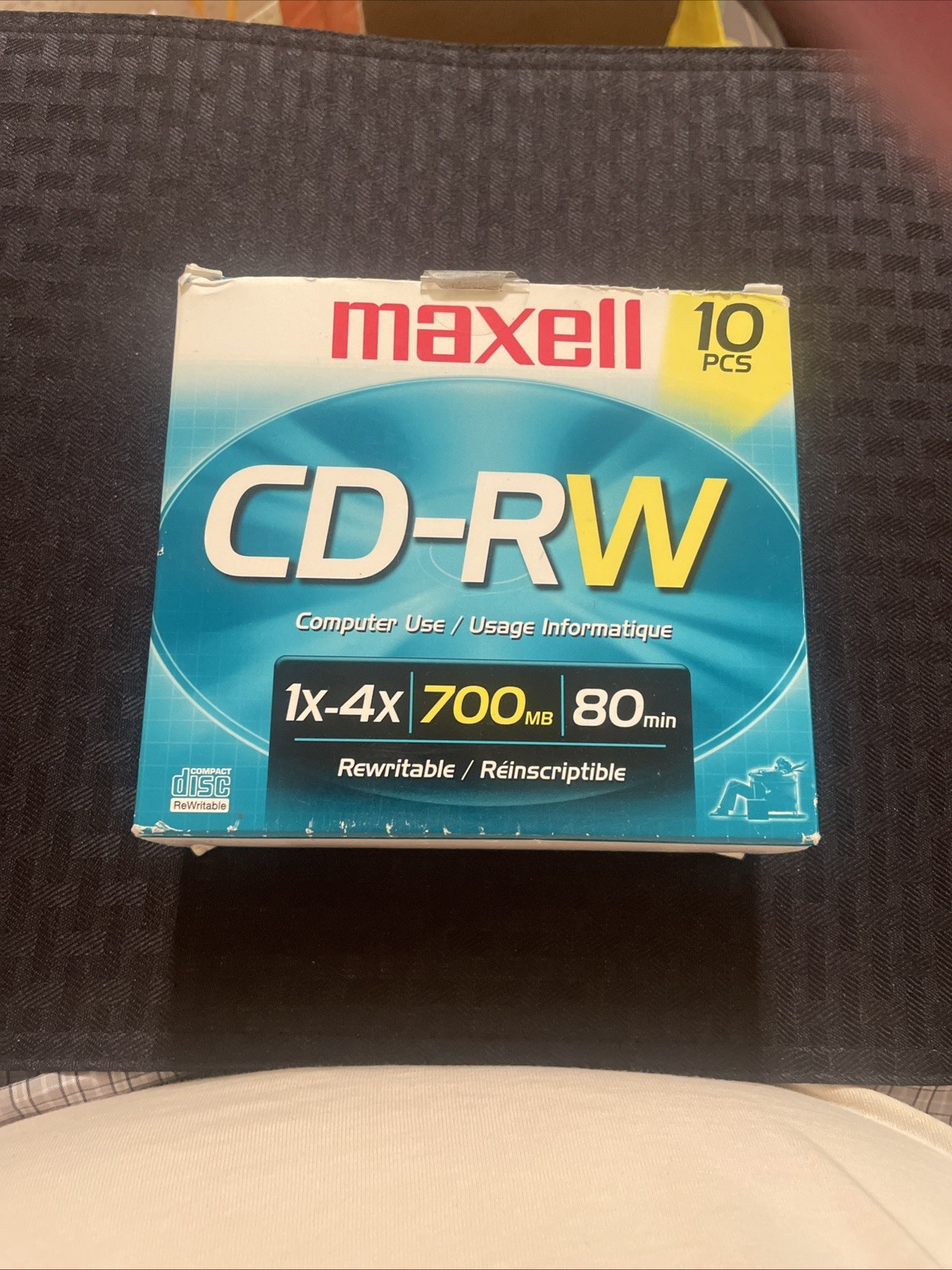 MAXELL CD-RW 700 MB 80 MINUTES 10 PACK  Each CD is sealed—Box opened 