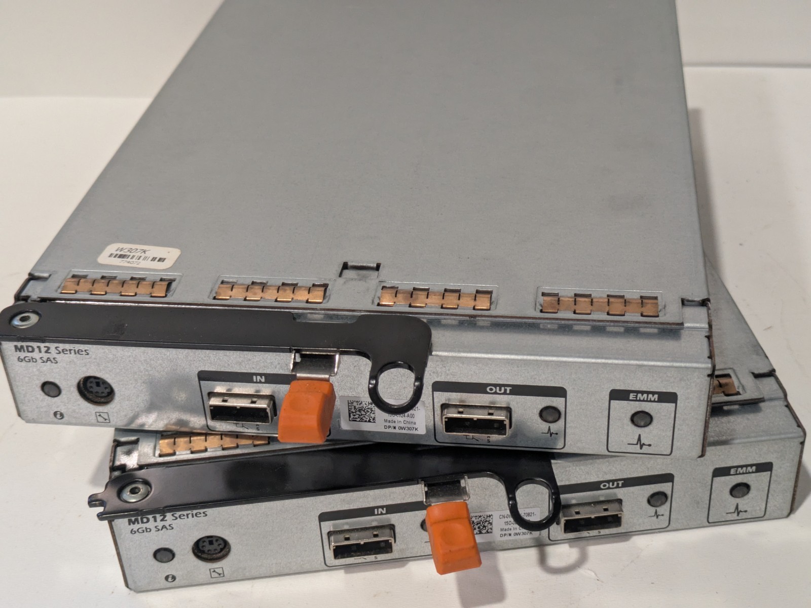 Lot of 2 Dell PowerVault MD1200 6Gbps SAS EMM ControllerModule W307K 0W307K