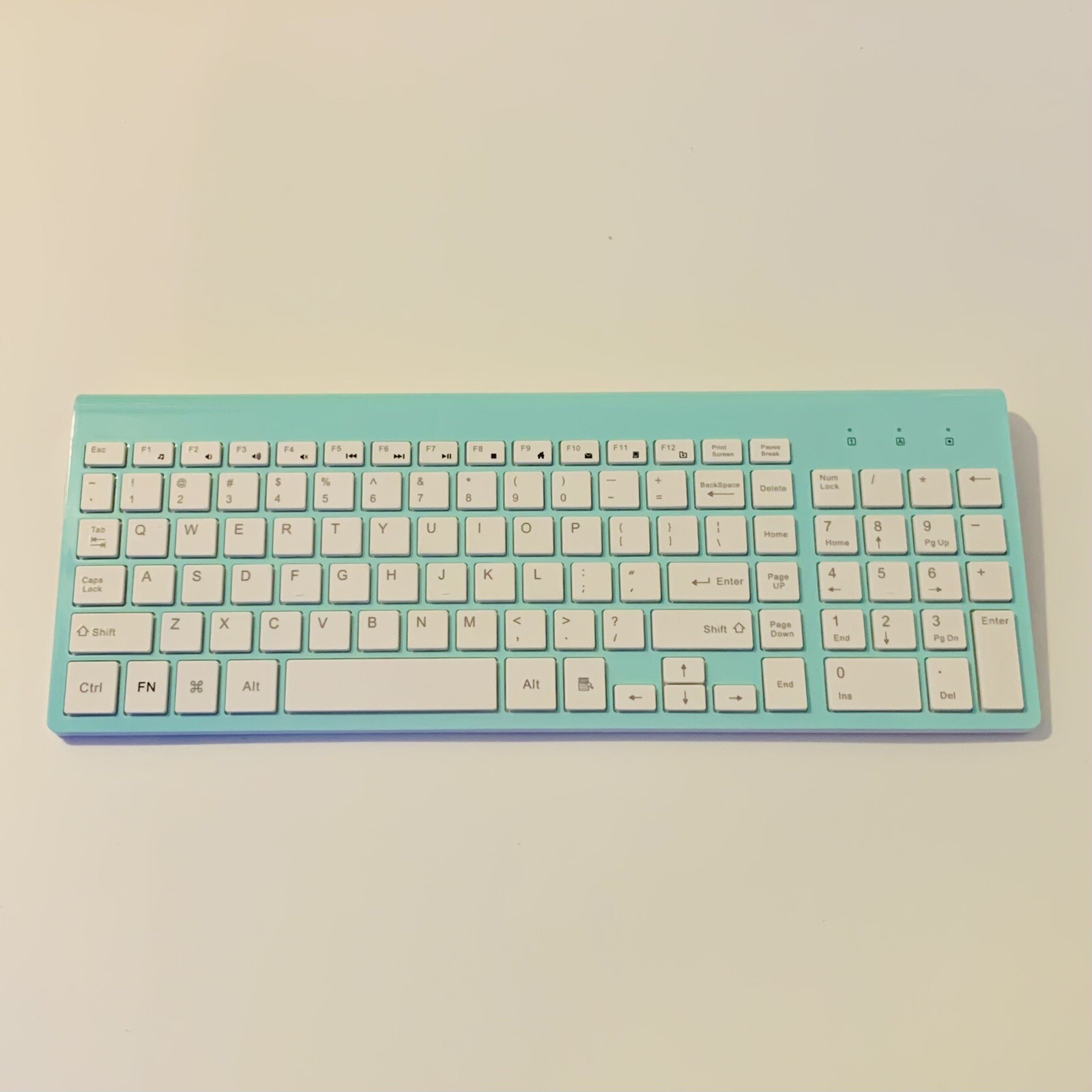 Cimetech 2.4G Wireless Keyboard Only KF-10+TM002 Turquoise No Mouse No Receiver