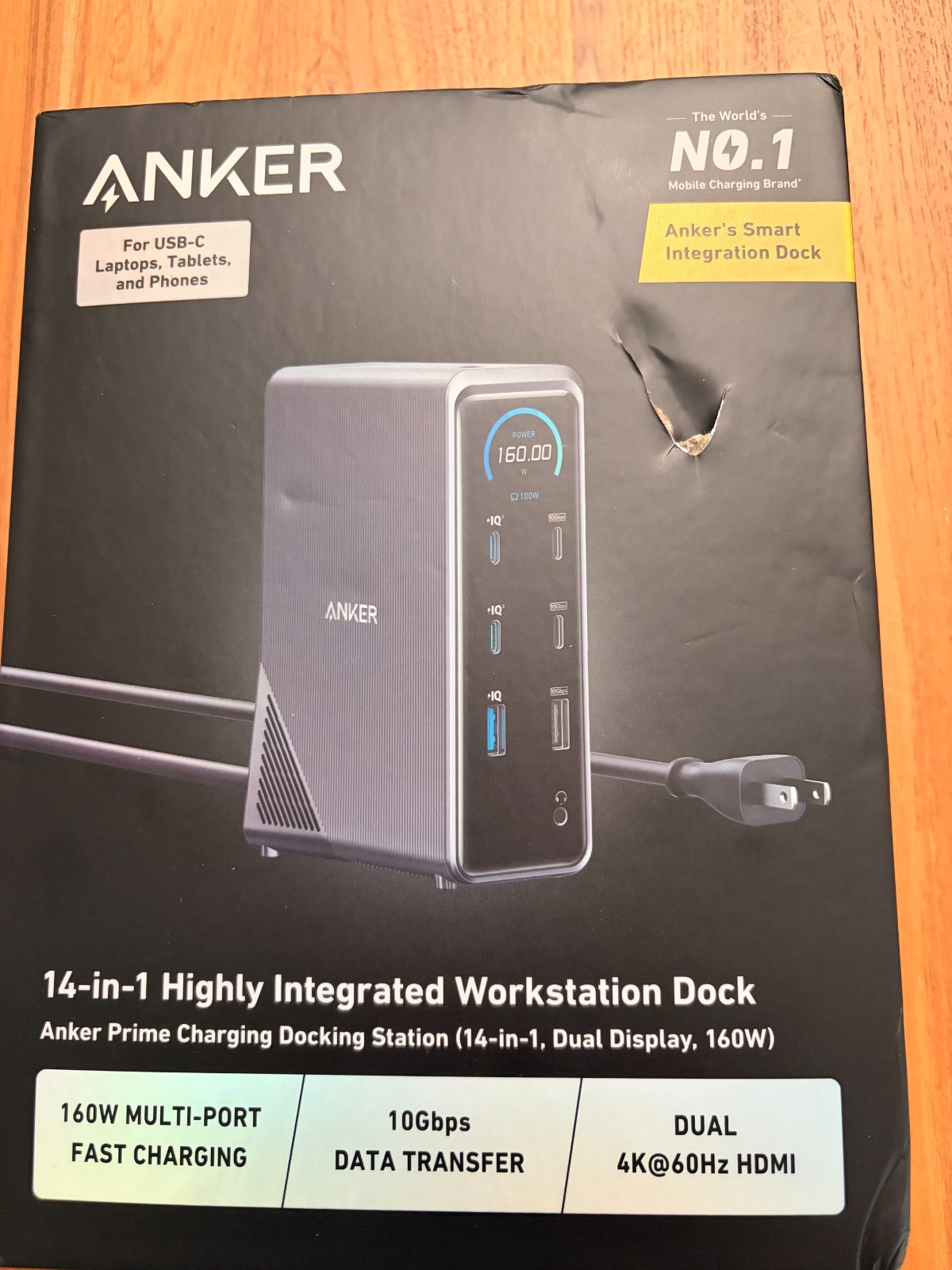 Anker Prime A83B3 14-in-1 Docking Station Triple Display 140W DisplayLink