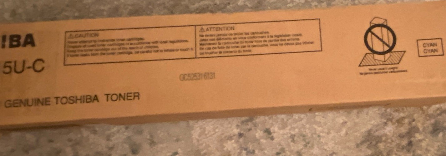 Toshiba T-FC415U-C Genuine Cyan Laser Toner Cartridge for Toshiba