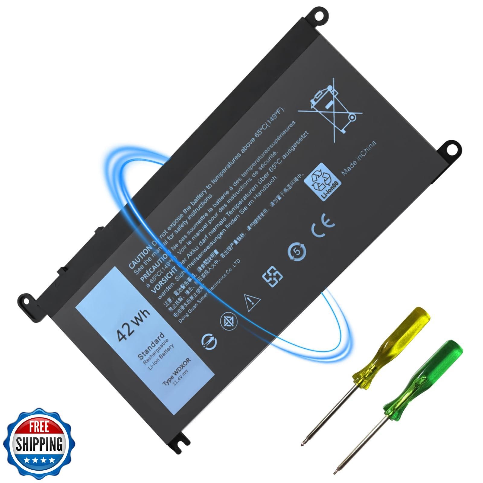 Gihebac WDX0R Laptop Battery 42Wh Compatible with Dell Inspiron 13 15 5000 70