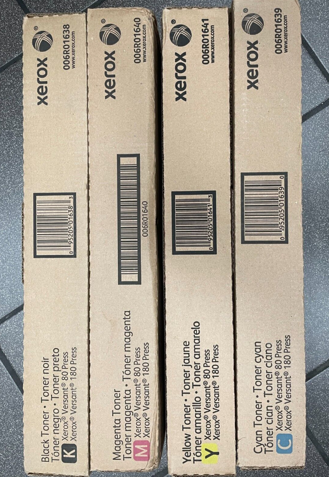 Xerox Versant 80, 180 Press Toner Cartridge Set YMCB 6r01638/39/40/41