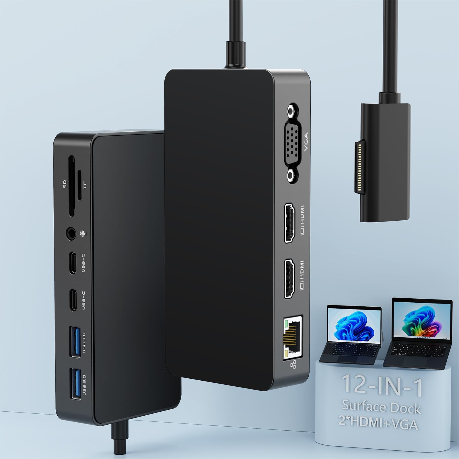 Surface Dock Triple Display HDMI VGA Charging Dock