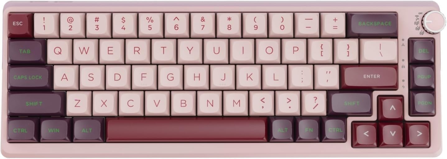 K68 Pro Gaming Keyboard Kit - Compact Eternity Tactile Switch Purple/Pink