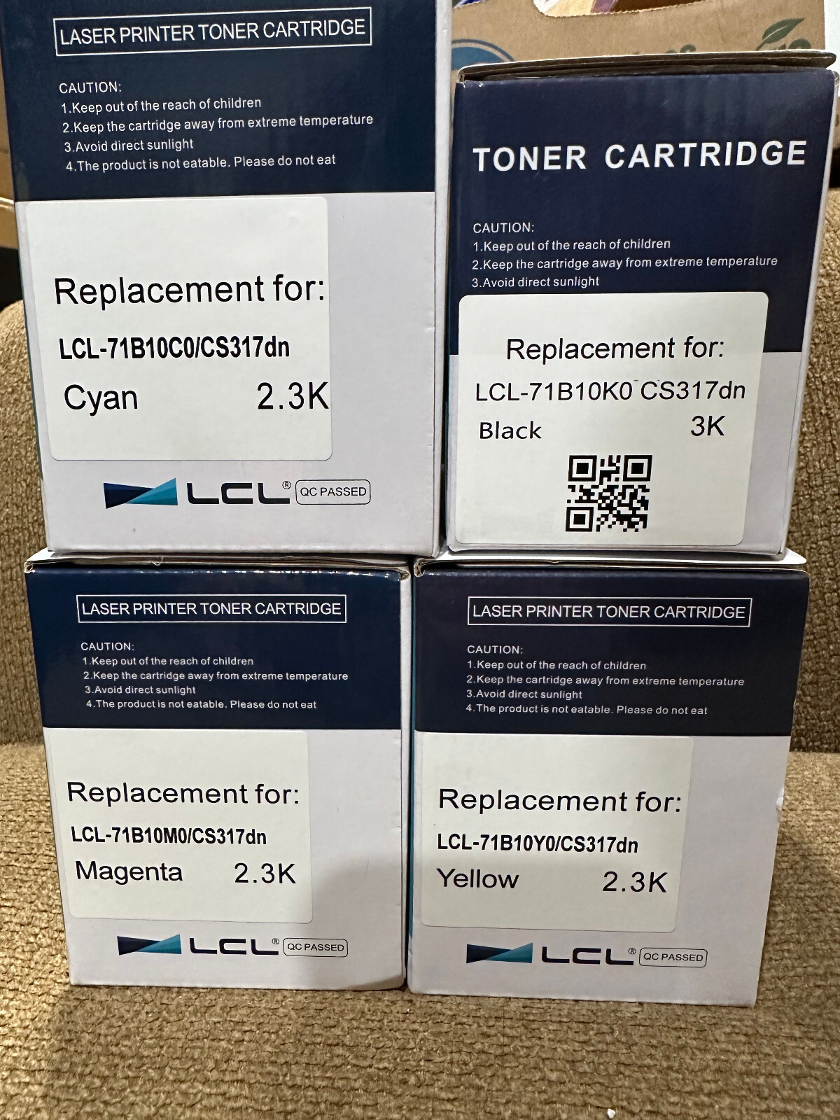 CS317 Toner Cartridges High Yield Replacement for Lexmark CS317 CS317dn CX317...