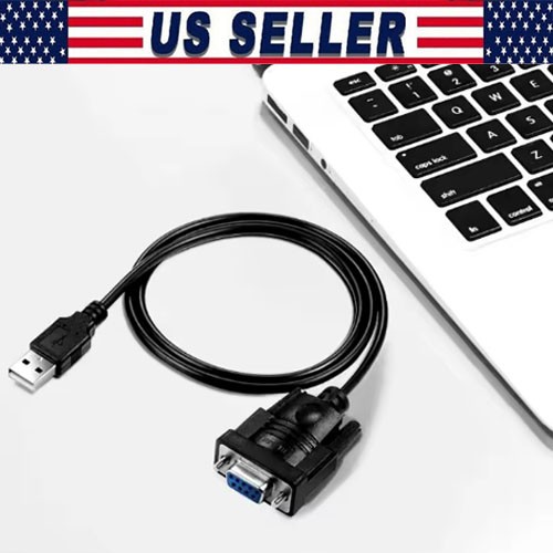 3.9 Ft USB 2.0 to Female DB9 RS232 Serial Converter 9 Pin Adapter Cable PDA