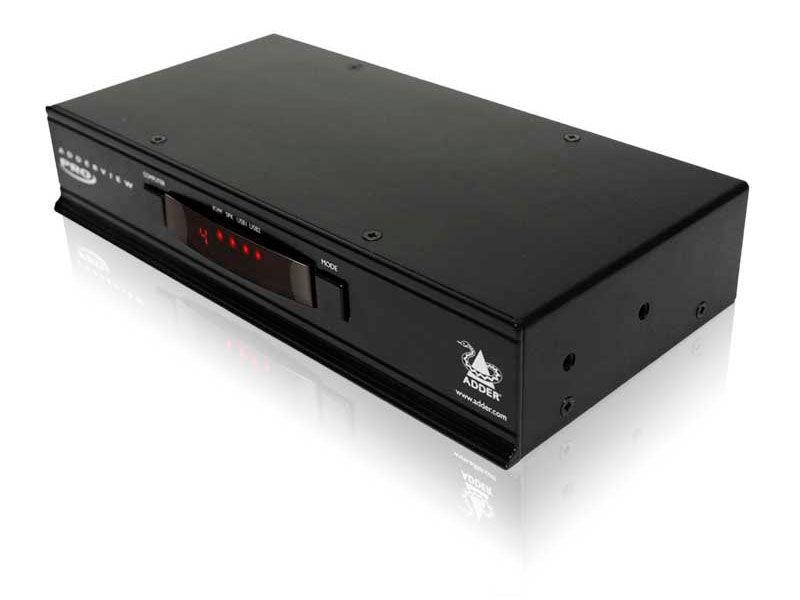 Adder AV4PRO-DVI-US 4-Port DVI KVM Switcher Dual-Link DVI-I USB 2.0 5MP