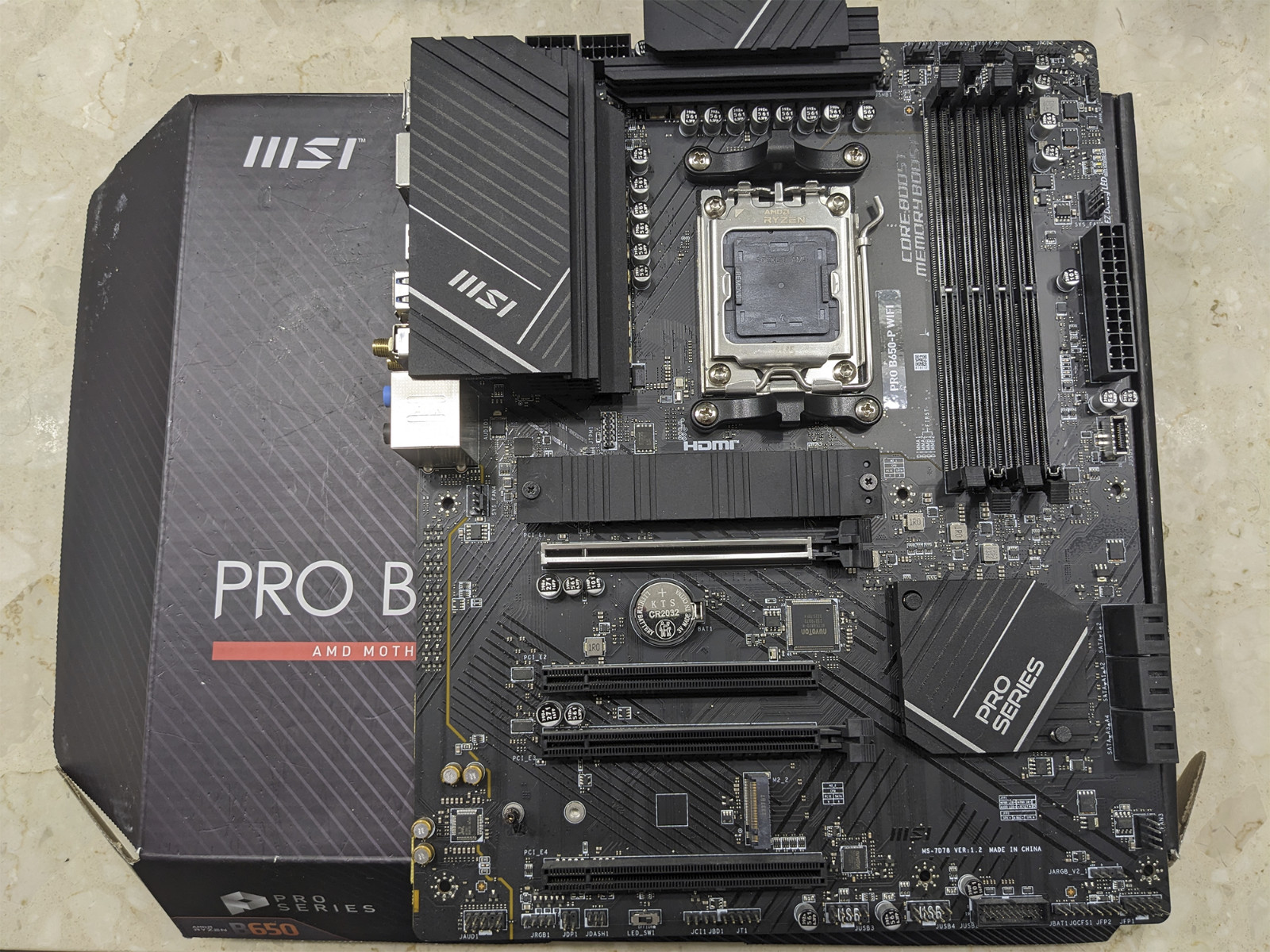MSI PRO B650-P WiFi AM5 ATX AMD Motherboard I/O Panel - TESTED