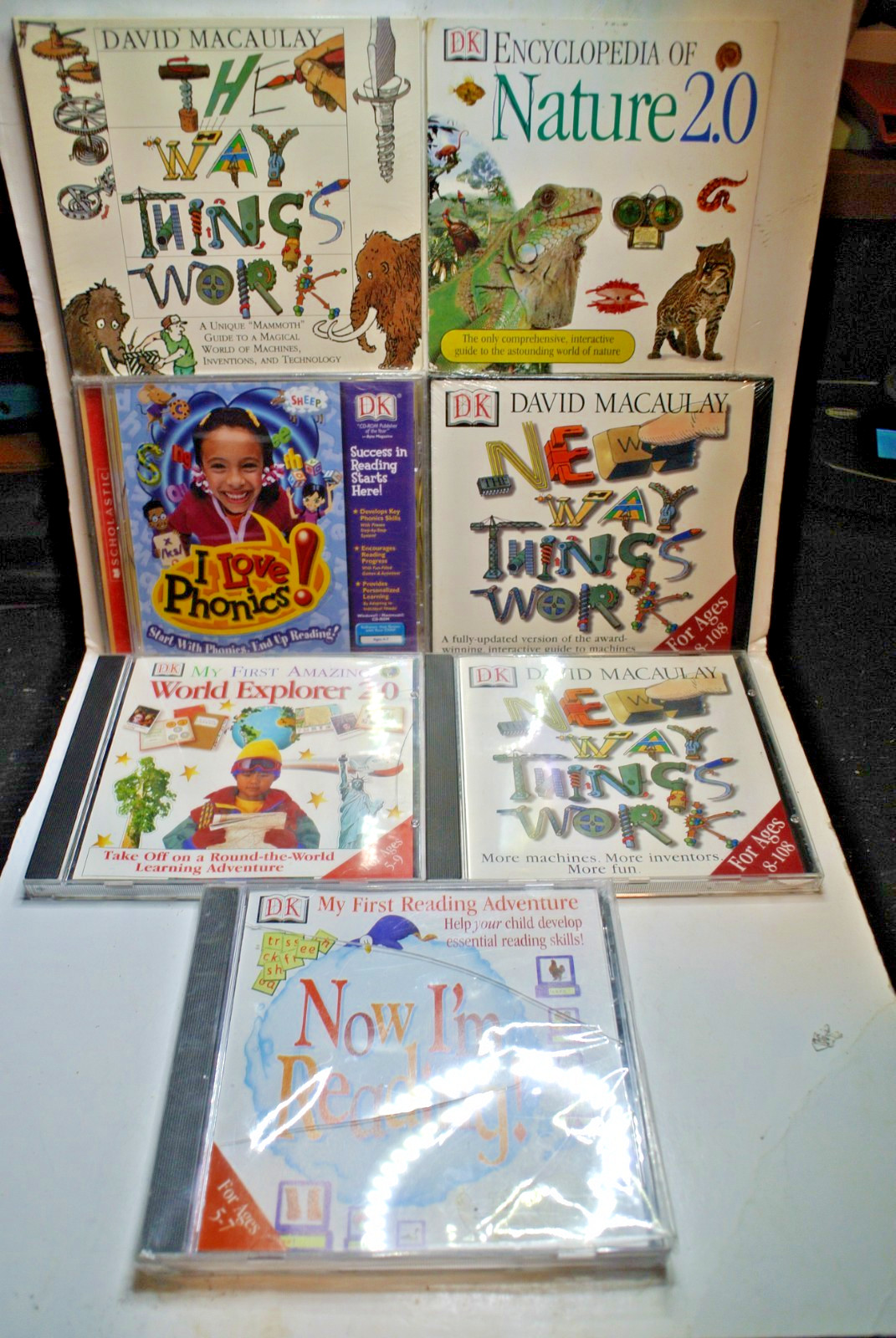 DK SOFTWARE FOR KIDS (7 TITLES - 4 BRAND NEW) MACAULAY WAY THINGS & MORE