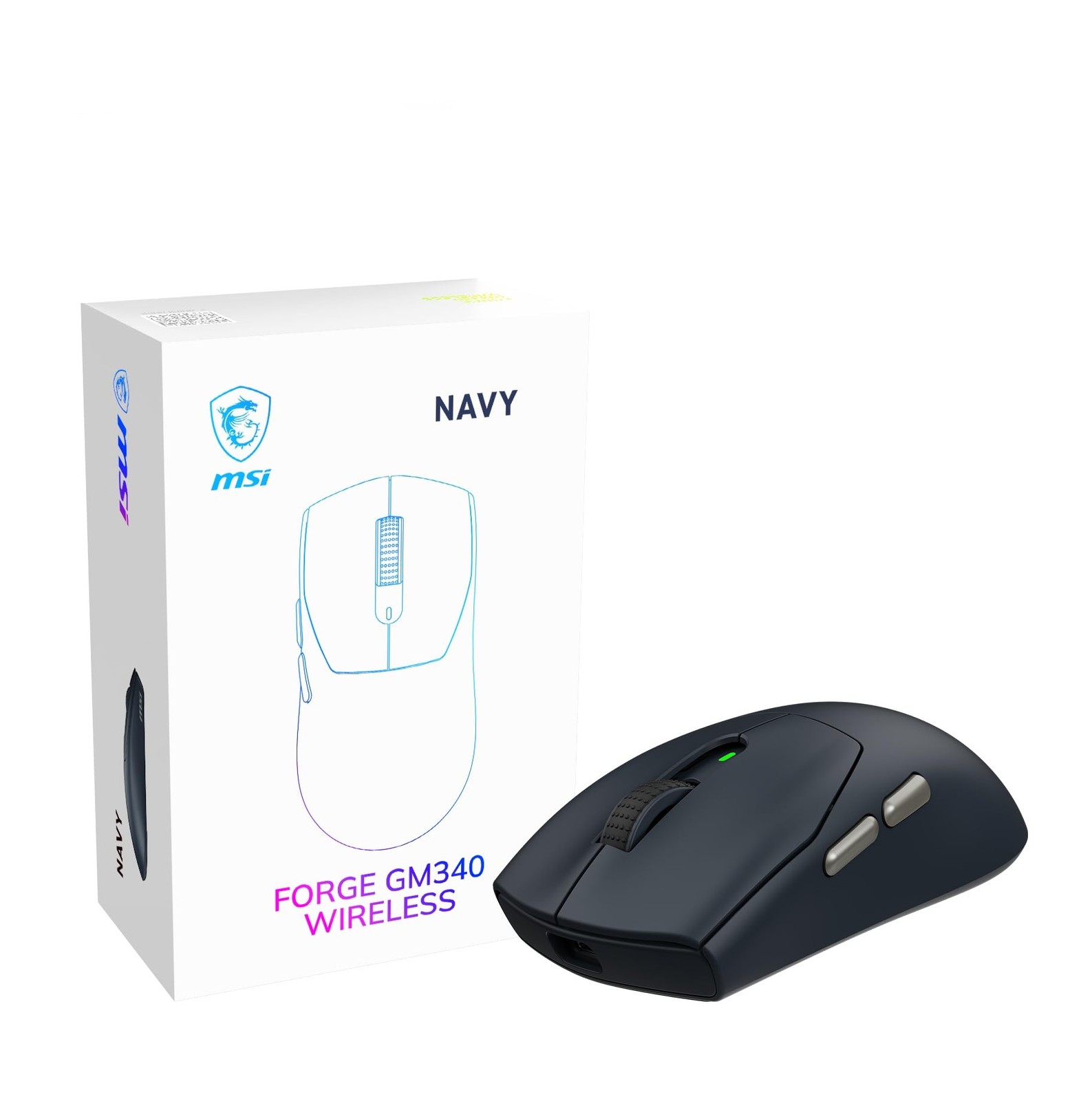 msi Forge GM340 W Navy Gaming Mouse 12800 DPI