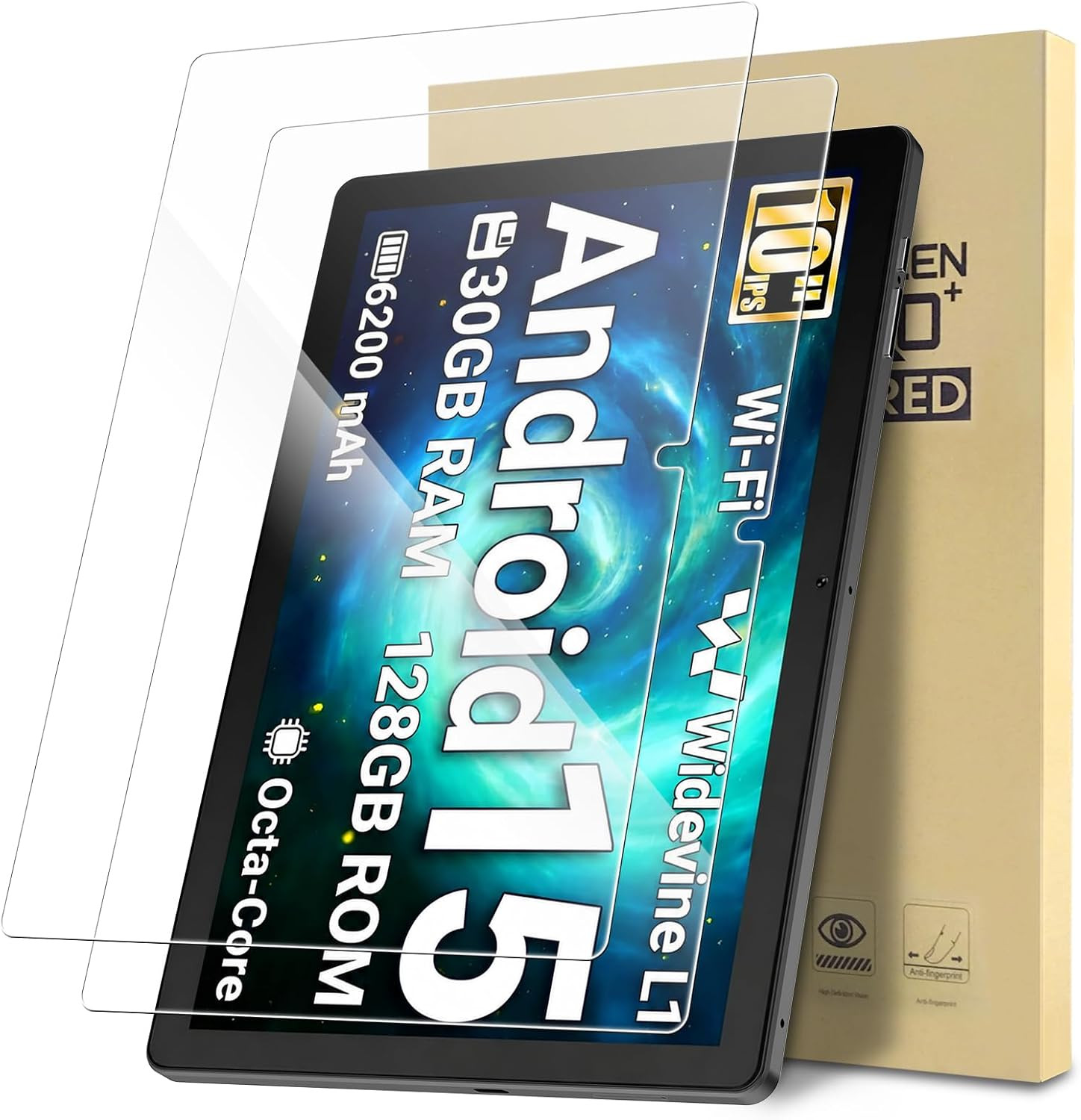 2-Pack Screen Protector Compatible with Evermyth G13 Tablet 10.1 Inch, Tempered