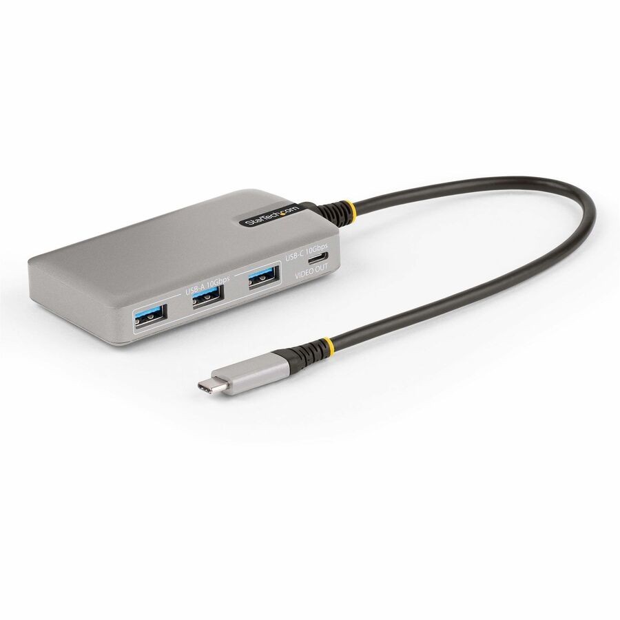 StarTech 4-Port USB-C Hub with USB-C DP Alt Mode Video Output, 3x USB-A, 1x