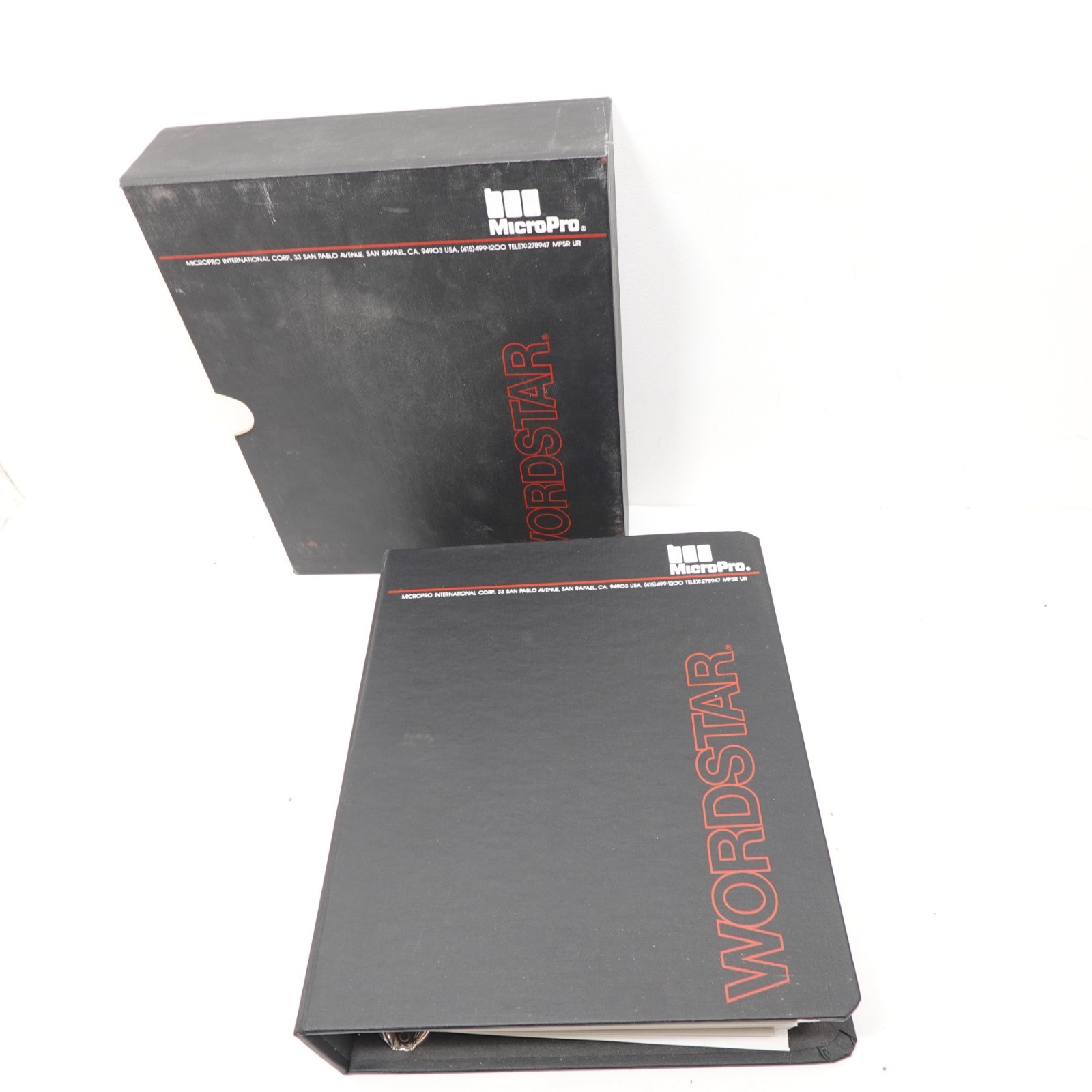 WordStar Reference Manual Release 3.3 MicroPro Vintage Binder + Slipcase 1983