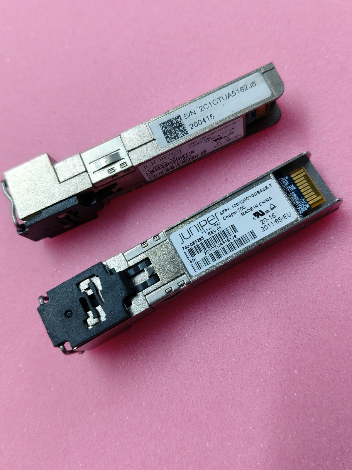 Juniper 740-083295 10G RJ45 SFP+ 100/1000/10GBASE-T Provide the test report .