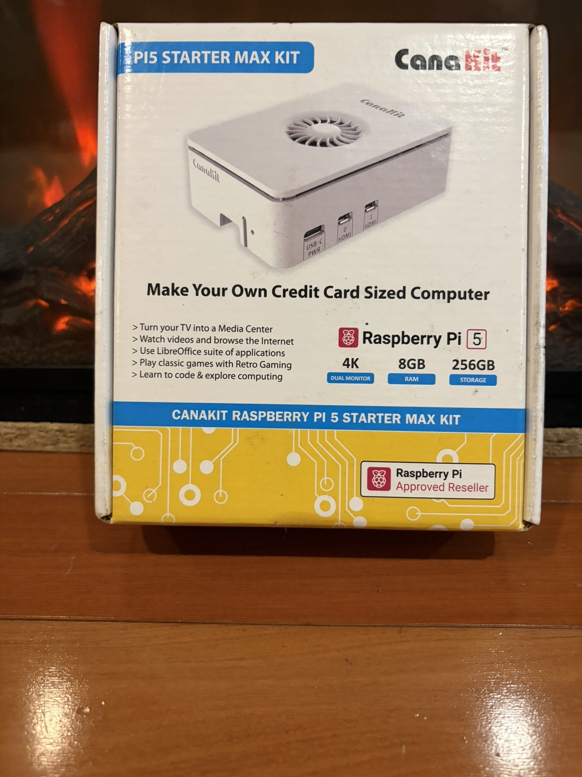 Raspberry Pi 5 CanaKit Max Kit 8GB RAM 256GB 4K Dual Monitor Complete Bundle