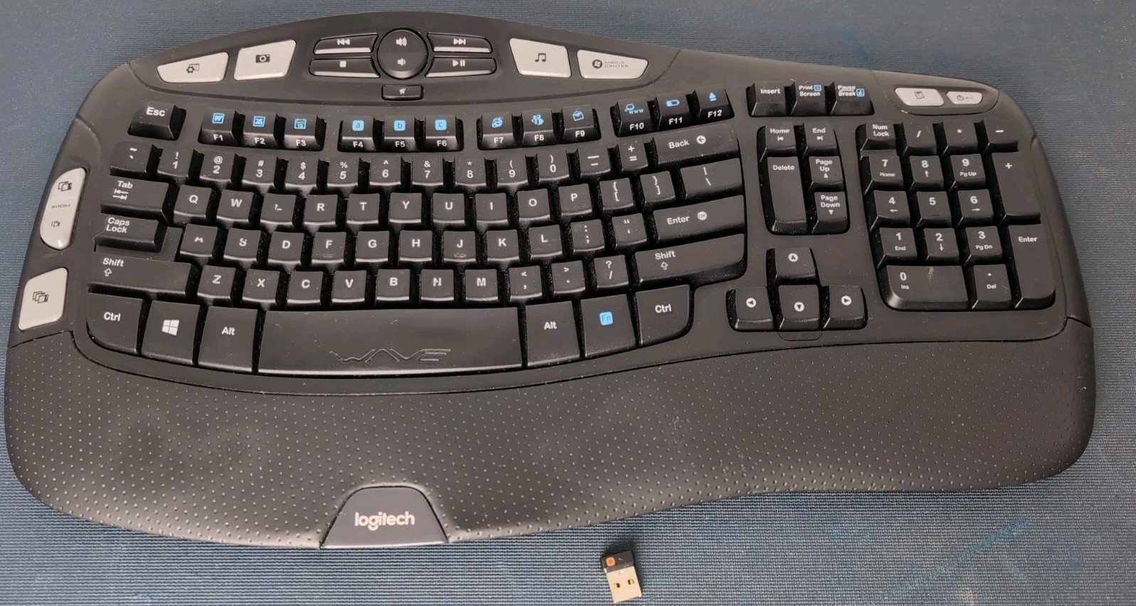 Logitech K350 ( Y-R0053 ) Wireless Comfort Wave Ergonomic Keyboard W/ USB