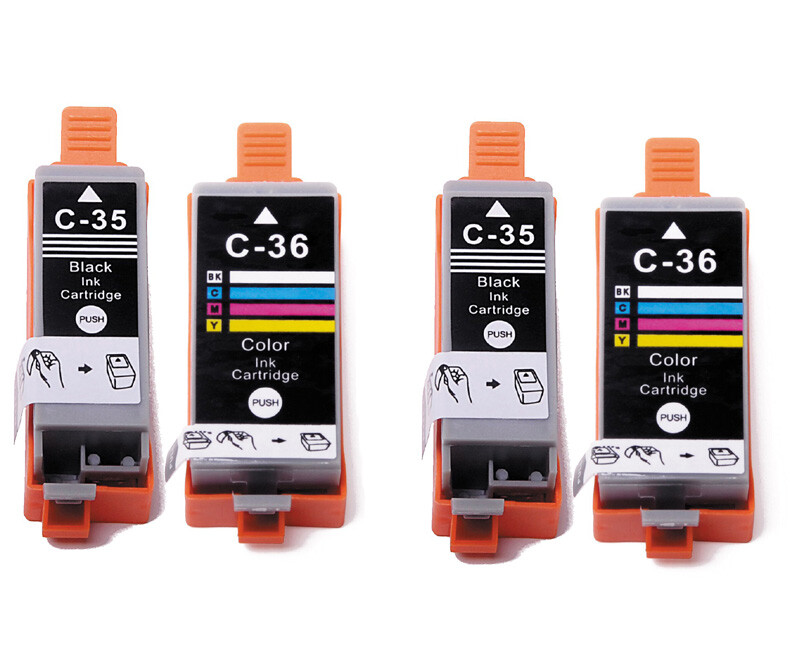 Ink Cartridges Replacement for PGI-35 CLI-36 Canon Pixma iP100 iP110 TR150 BK/C