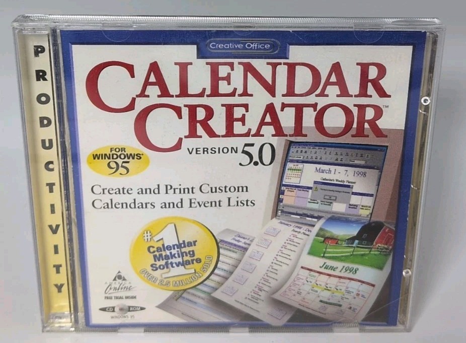 Calendar Creator Version 5.0 PC CD-ROM B503
