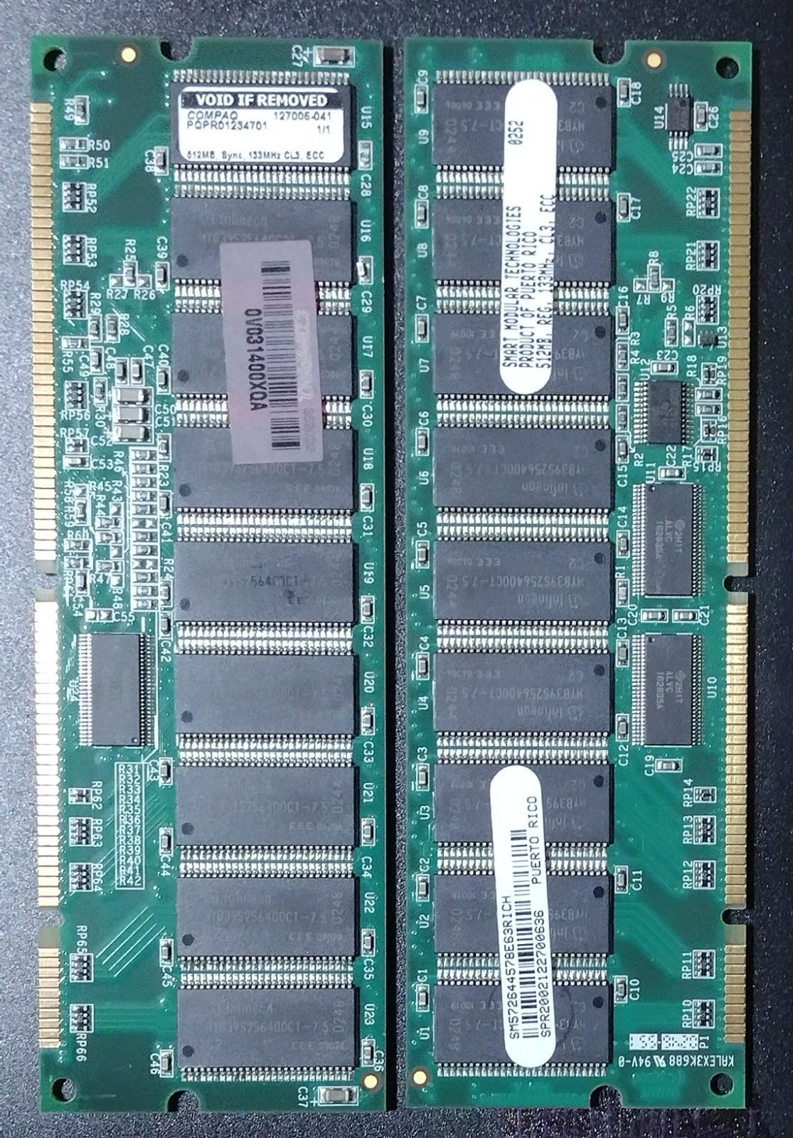 Smart Modular 512MB 133MHz Sync CL3 ECC SM572644578E63RUCH 