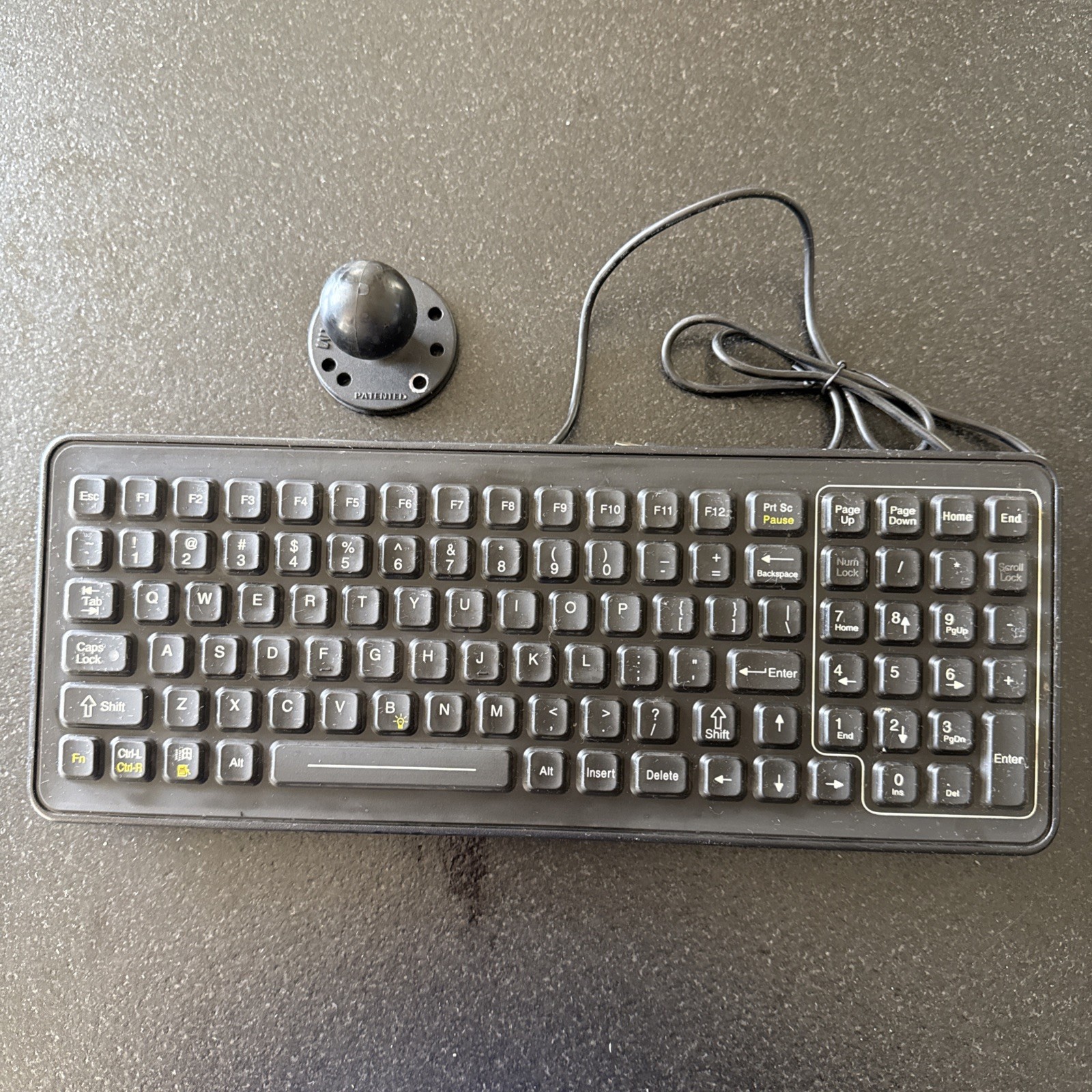 IKEY Slimkey Rugged Keyboard SLK-101-M-USB-3F Black NEMA 4X Waterproof *USED*