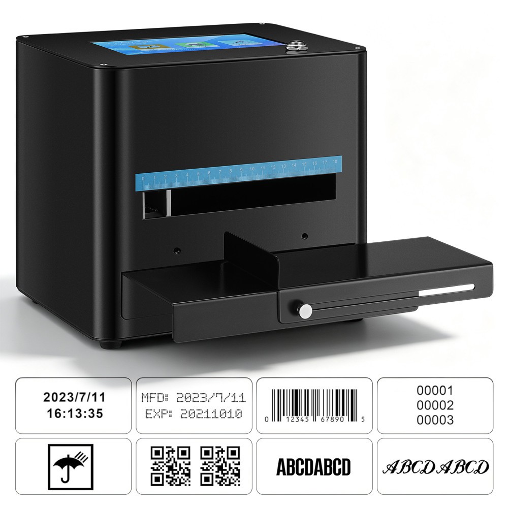 Portable Inkjet Coder Print 600DPI Inkjet Printer for Text Date Number QR Code