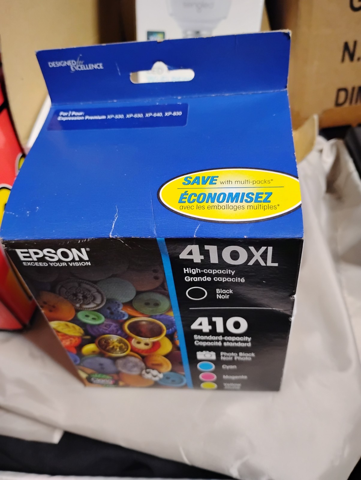 Epson 410XL BK, 410 PBK CMY Ink Cartridge 5 Pack T410XL-BCS New Sealed EXP 2018