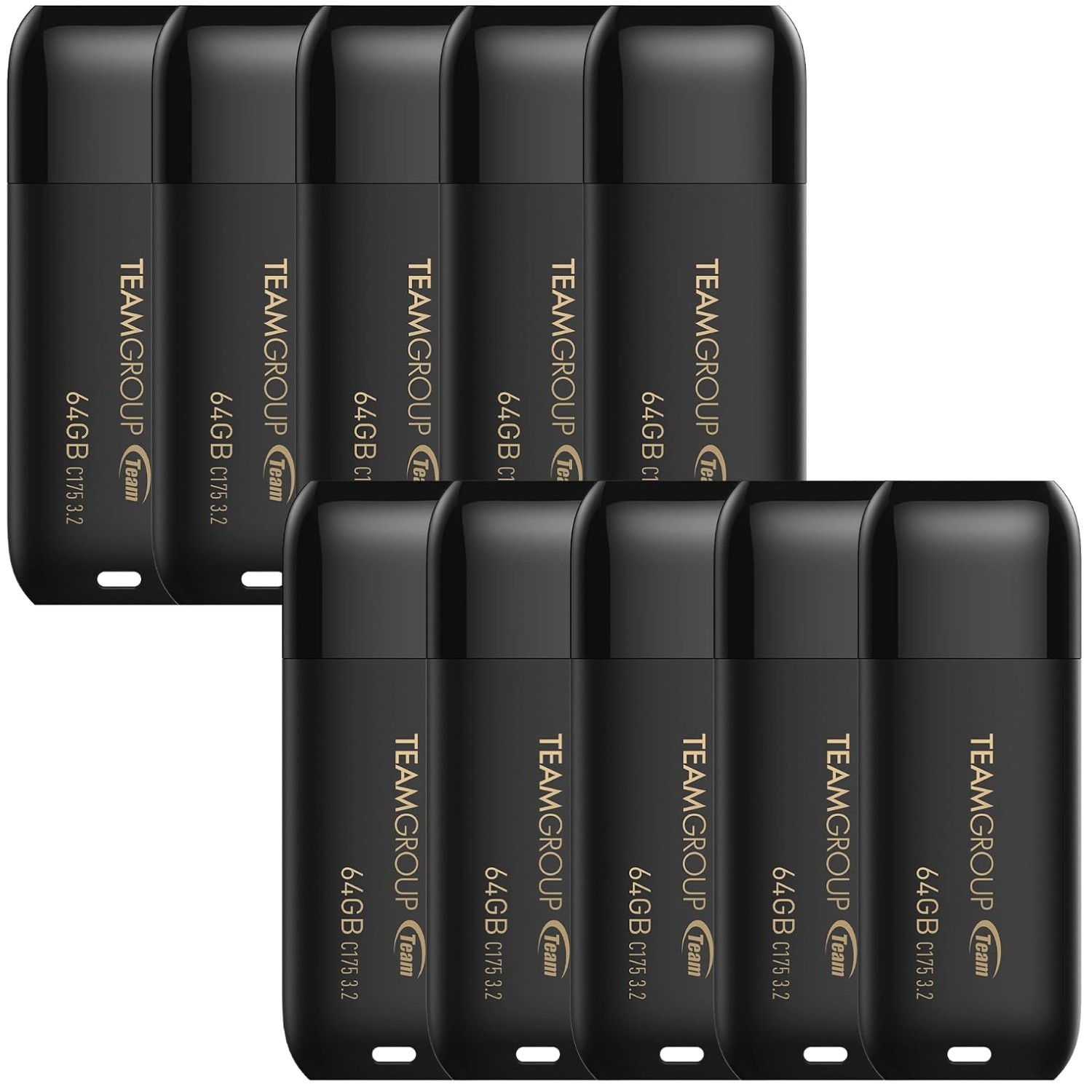 10-Pack 64GB USB 3.2 Gen 1 Flash Drive 100MB/s Read Speed