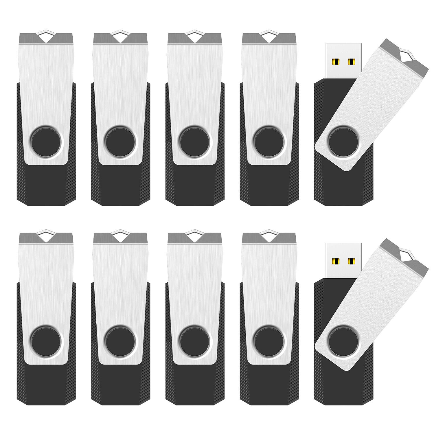 USB 2.0 Metal Swivel Flash Drives Lot 10-100pcs 1GB 2GB 4GB 8GB 16GB 32GB 64GB