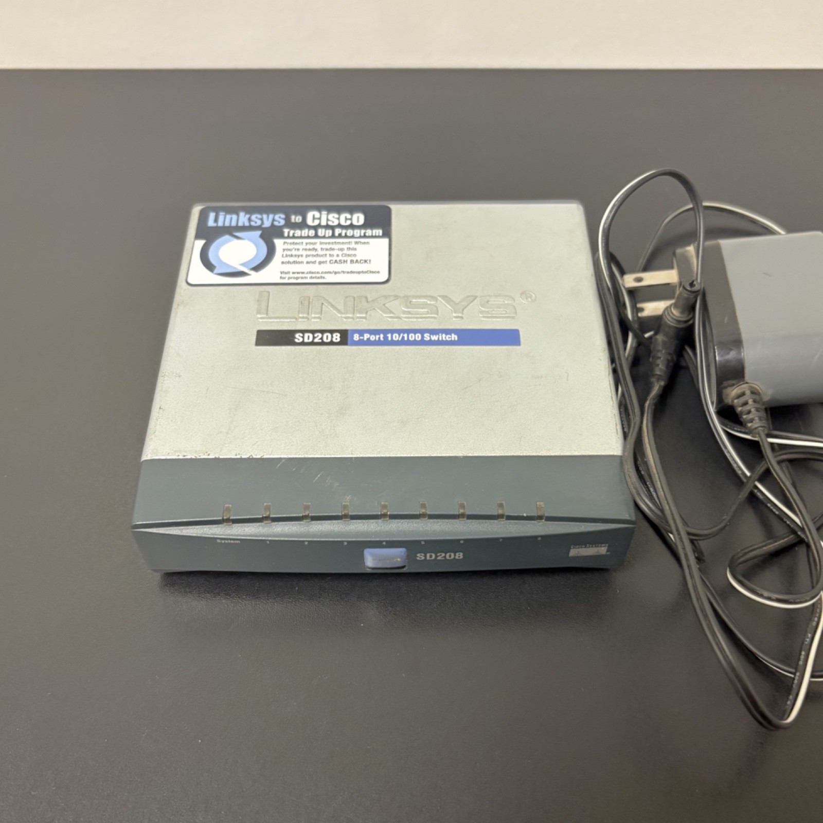 Linksys SD208 8-Port 10/100 Switch w/ Power Cord (Tested & Works)