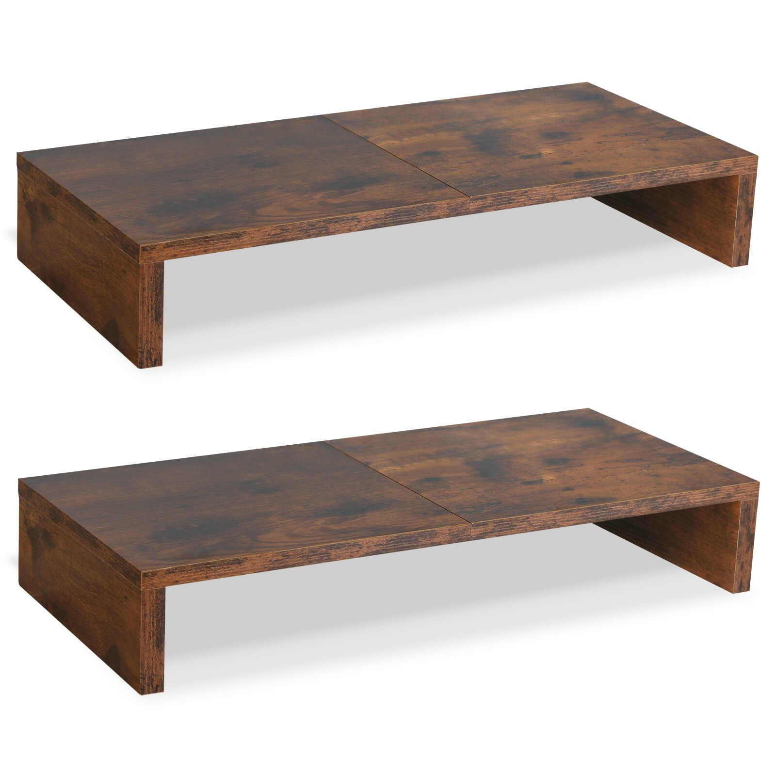 2 Pack 20 inch Monitor Stand Riser, Wood Monitor Stand for Desk Organization.