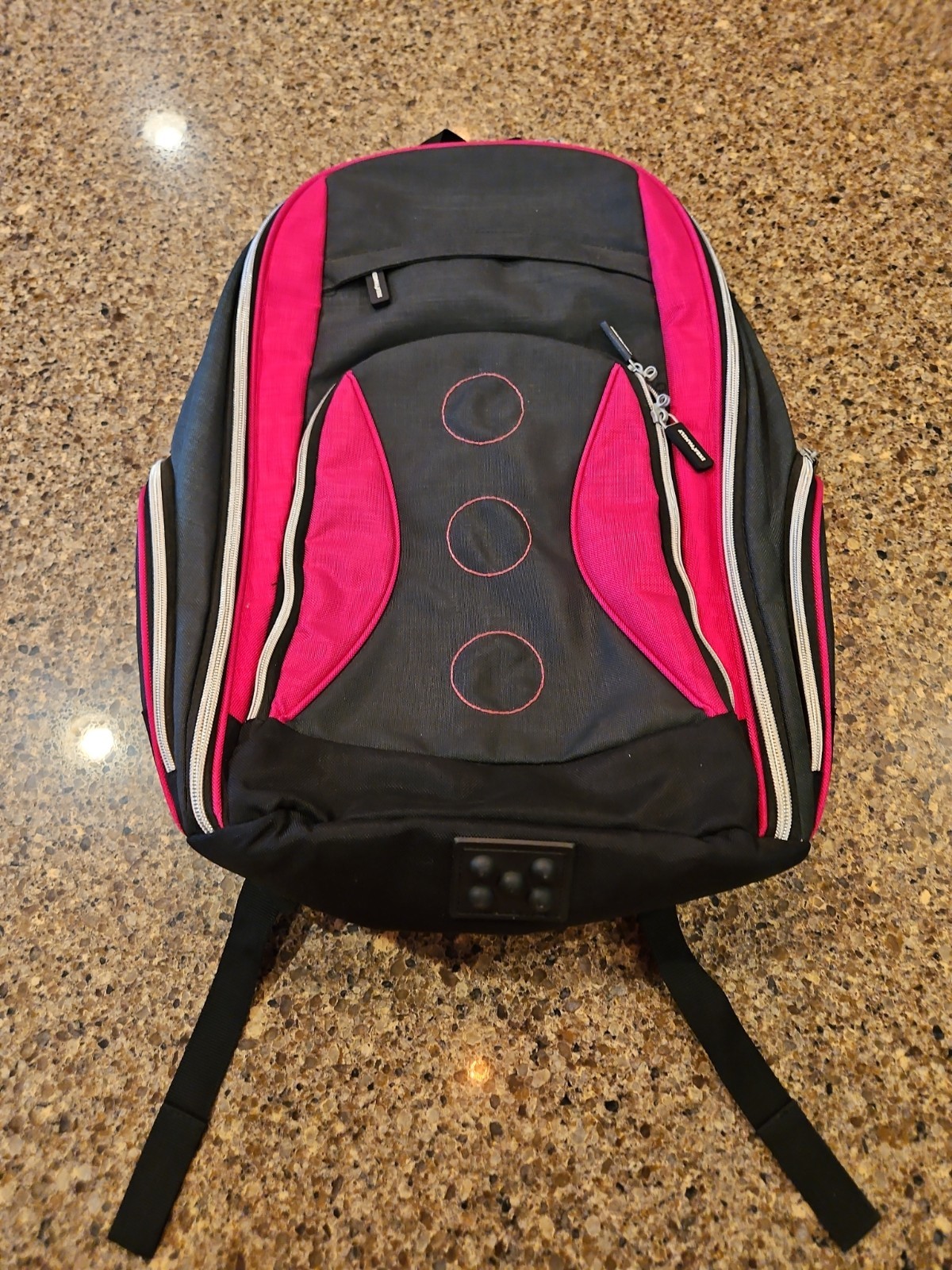 IKEA Family Backpack Black Pink 2 In 1 Double Padded Laptop School Travel
