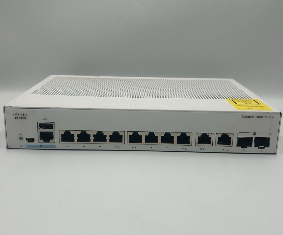 Cisco Catalyst C1000-8T-2G-L 8-Port Gigabit Managed Network Switch Tested Power