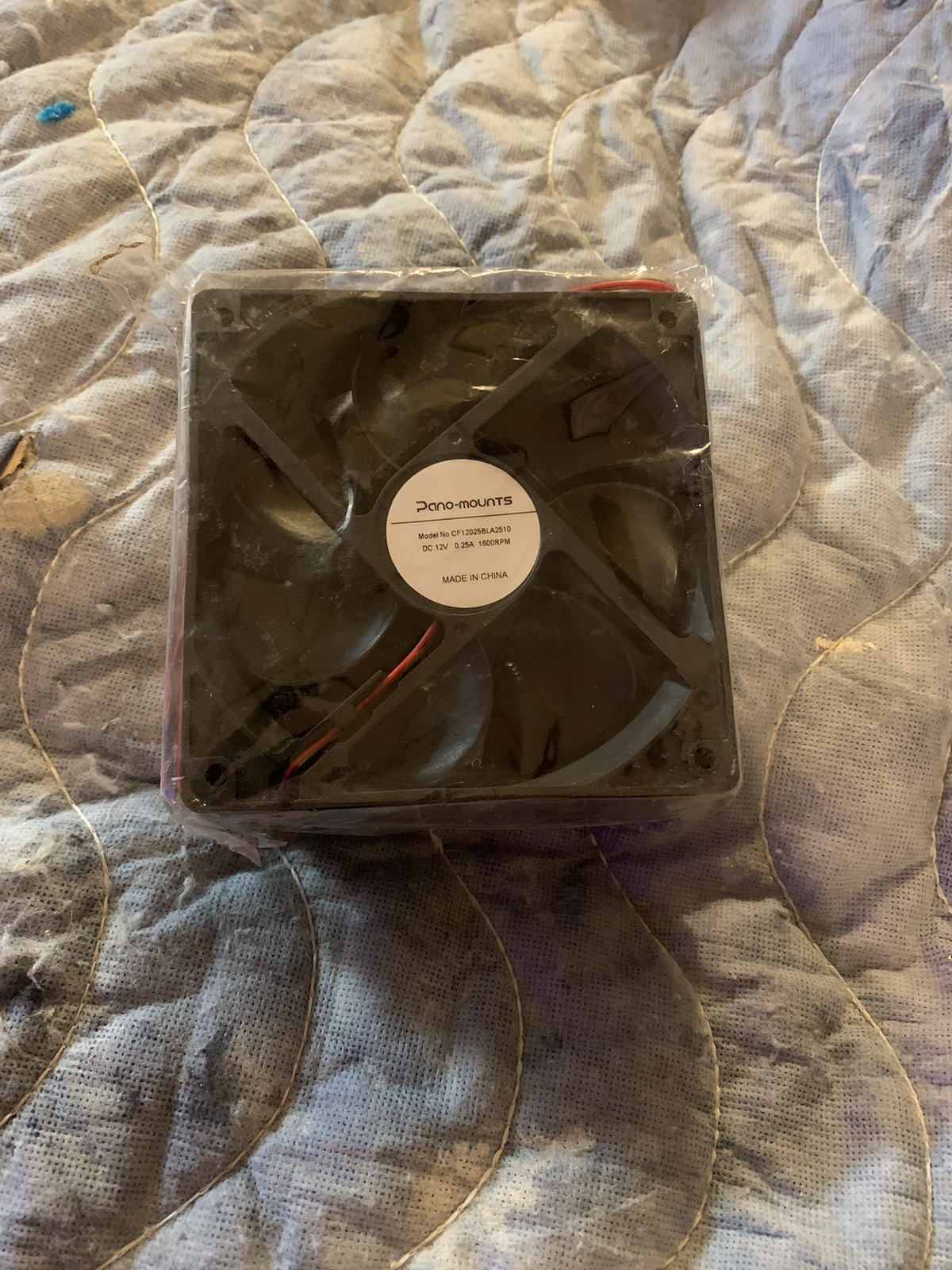 Pano-Mounts Computer CPU Case Fan Black 1600RPM CF12025BLA2PACK