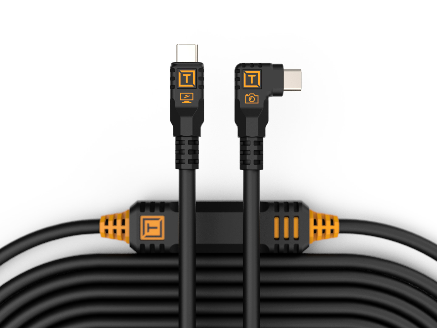 Tether Tools TetherPro USB-C to USB-C, 31' 5G (9.4m), ST to RT Angle-CUC31RT-BLK