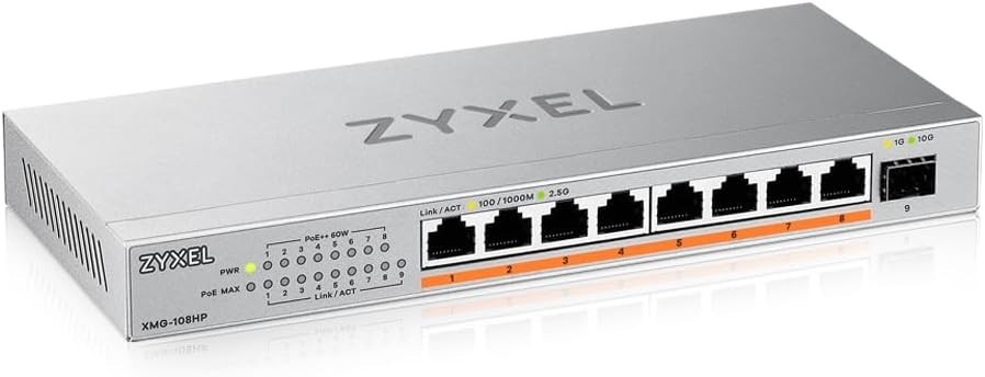 Zyxel 8 Port Network Ethernet Switch | Unmanaged | 2.5G | XMG-108