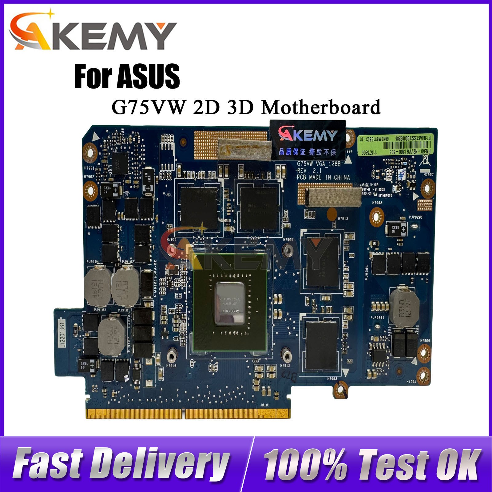 G75VW Laptop Motherboard For ASUS ROG G75VX G75VW Notebook Mainboard tests OK