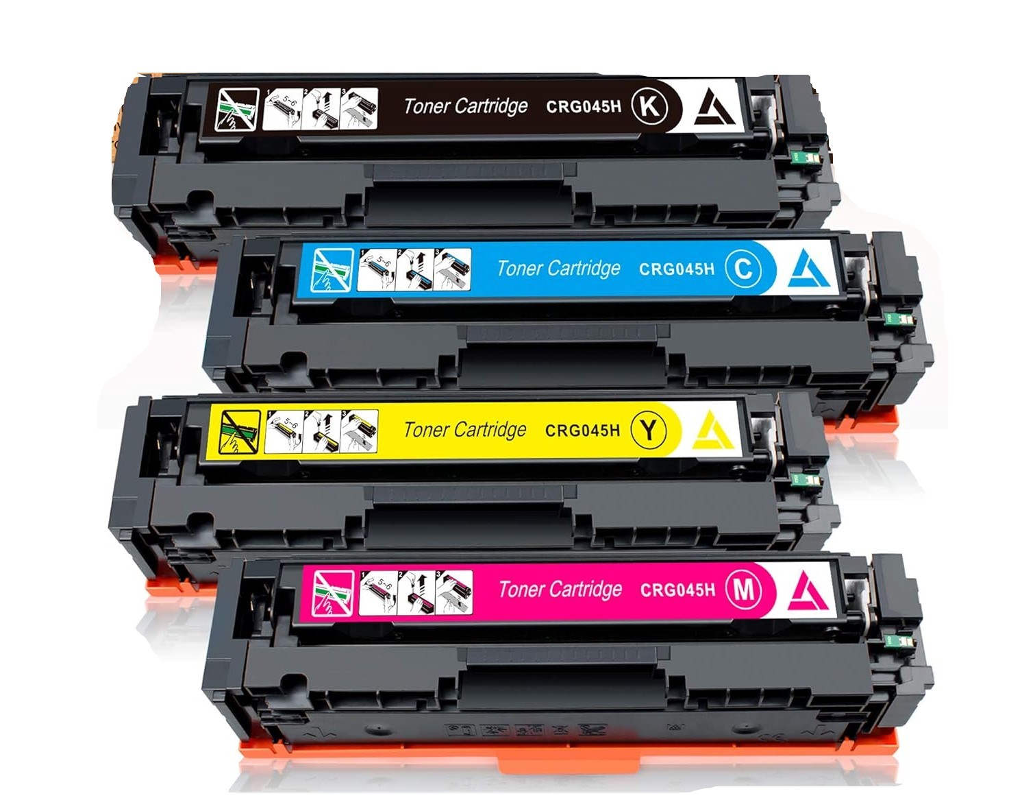 045H Toner Cartridges for Canon 045 imageClass MF634Cdw MF632Cdw LBP612Cdw -4pk