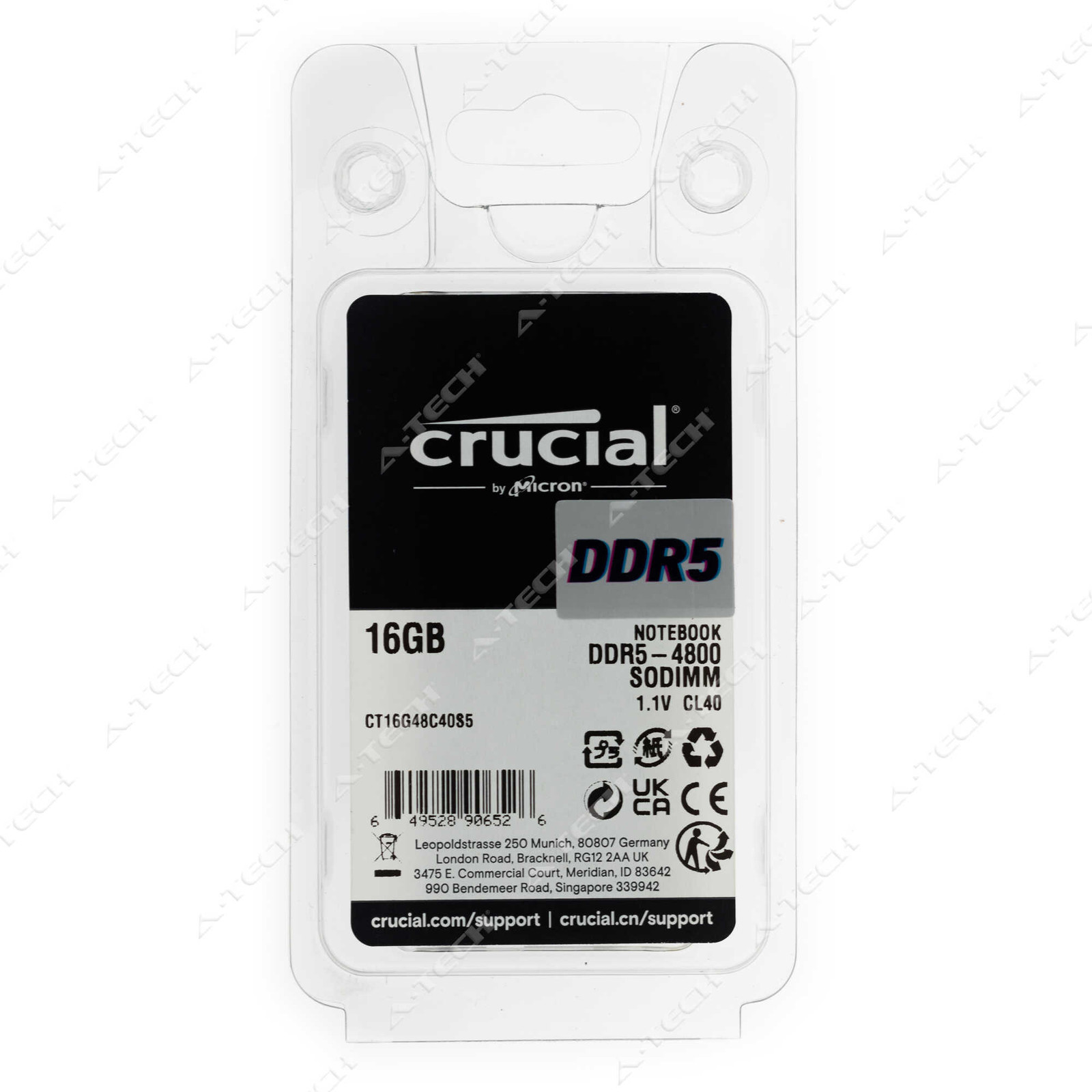 Crucial 16GB DDR5 PC5-38400 SODIMM Factory Sealed Laptop Memory RAM CT16G48C40S5