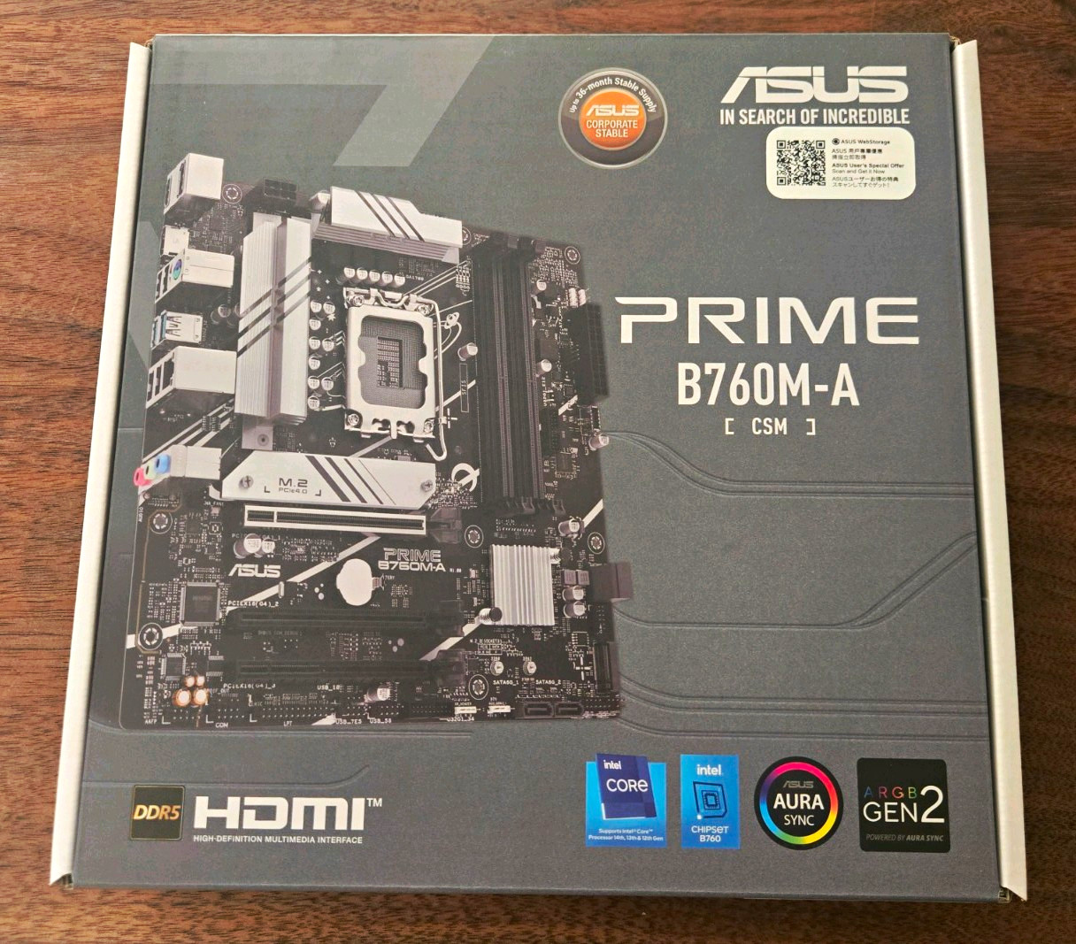 ASUS Prime B760M-A CSM MicroATX Intel LGA1700 DDR5 Motherboard